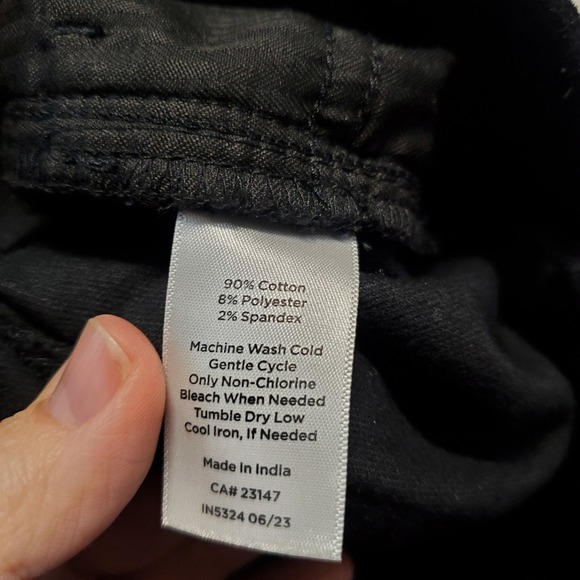 Talbots Black Velvet Straight Leg Cropped Pants Women 16 Capsule Classic Party - Picture 4 of 8